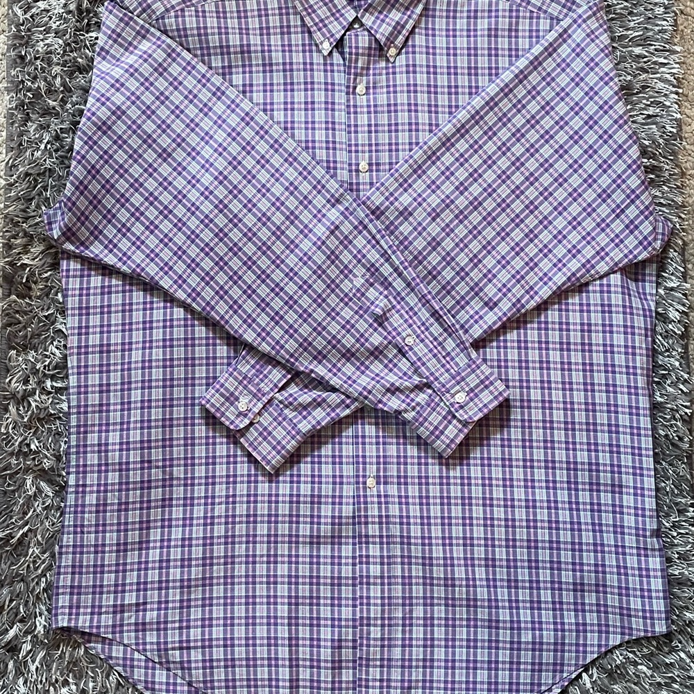 Ralph Lauren Men's Purple Checkered Shirt
